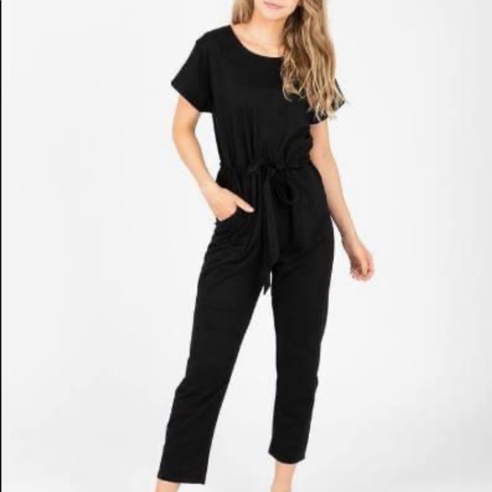 Brand New Piper and Scoot Bianca Jumpsuit in velvet black.